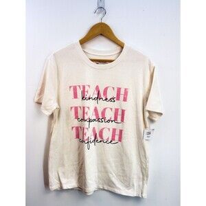 NEW Shirts Women Teach Print Graphic Tees Kindergarten Elementary, Size S